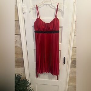 Speechless Ruby Red/Black Satin Party Dress Size Med